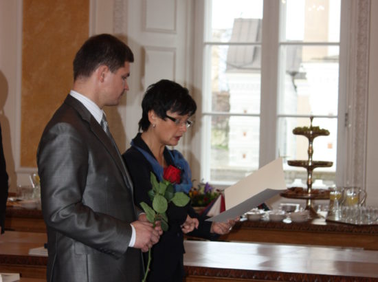 Balti Assamblee medalite üleandmise tseremoonia Toompea lossi Valge saalis